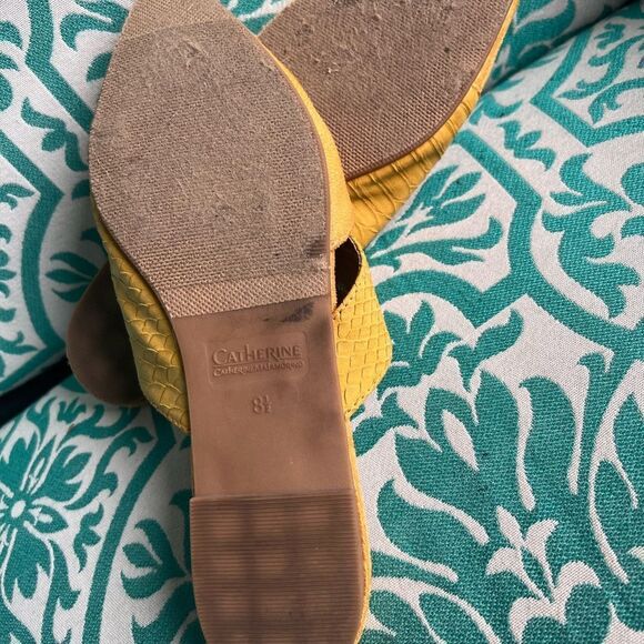 Catherine Malandrino NWOT Yellow Slip On Pointed Toe Flats Size 8.5 - Picture 7 of 8